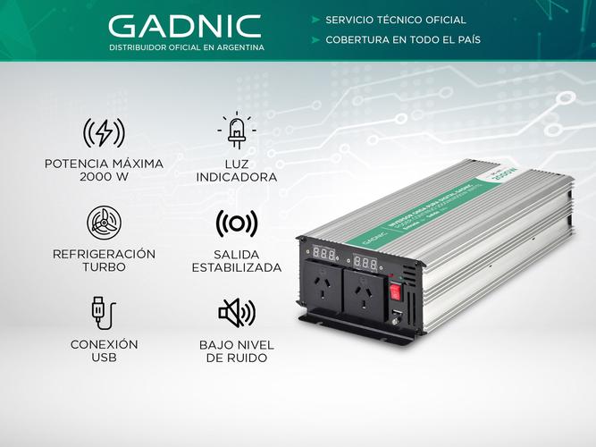 Inversor Onda Pura Corriente Gadnic IV-15 2000w - 1
