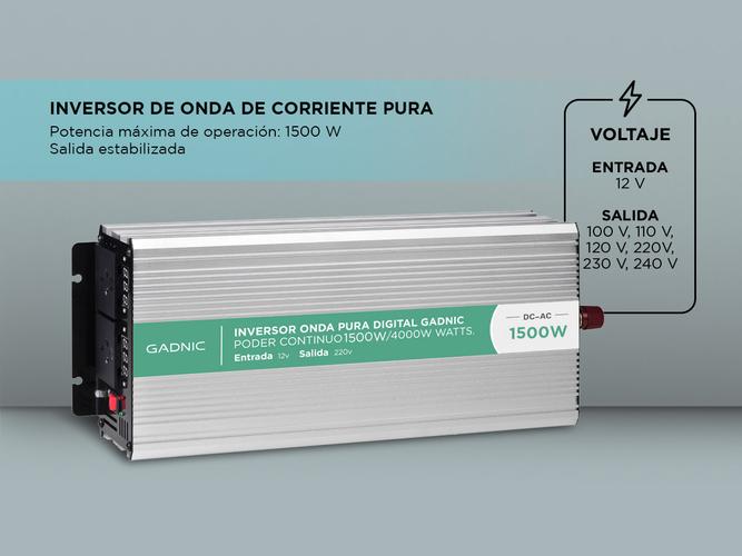 Inversor Onda Pura Corriente Gadnic IV-15 1500w - 2