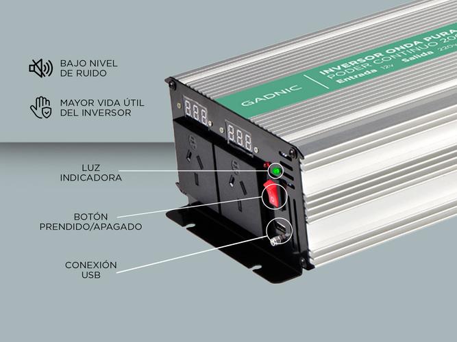 Inversor Onda Pura Corriente Gadnic IV-15 2000w - 4