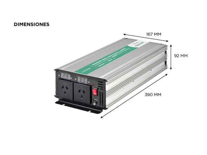 Inversor Onda Pura Corriente Gadnic IV-15 1500w - 5