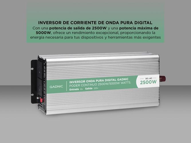Inversor Onda Pura Digital Corriente Gadnic IV-25 2500w DC-AC - 2