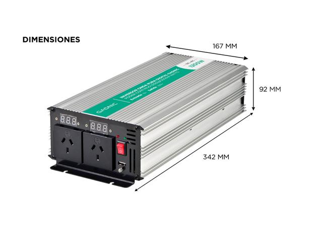 Inversor Onda Pura Corriente 1200w Gadnic IV-12 Digital - 4