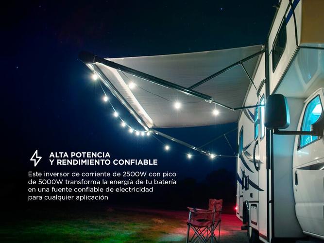 Inversor Gadnic 2500w Pico 5000w 12v 220v Convertidor Ideal Camping Náutica Motorhome - 2