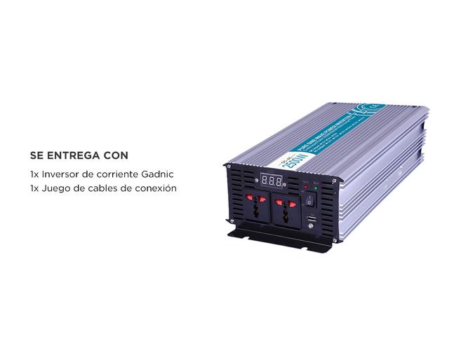 Inversor Gadnic 2500w Pico 5000w 12v 220v Convertidor Ideal Camping Náutica Motorhome - 6