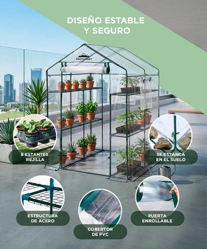 Invernadero South Port By Gadnic INV04 Estructura Acero Indoor Outdoor Cultivo Uv Con Estantes - 2