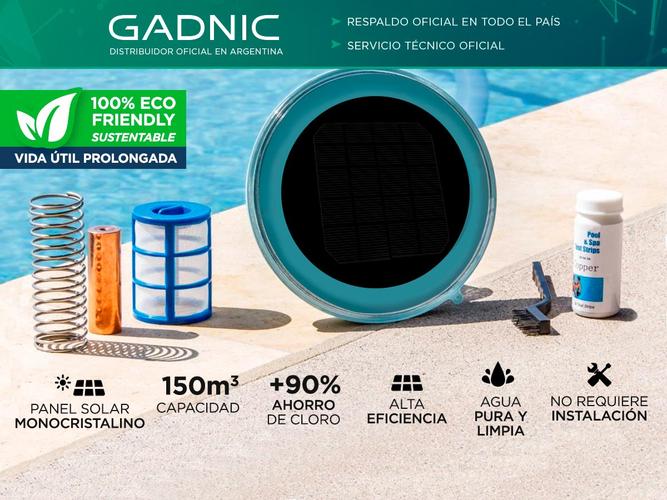 Kit pileta Gadnic 2 ionizadores Solares  + Medidor De PH Digital Calibrado - 2