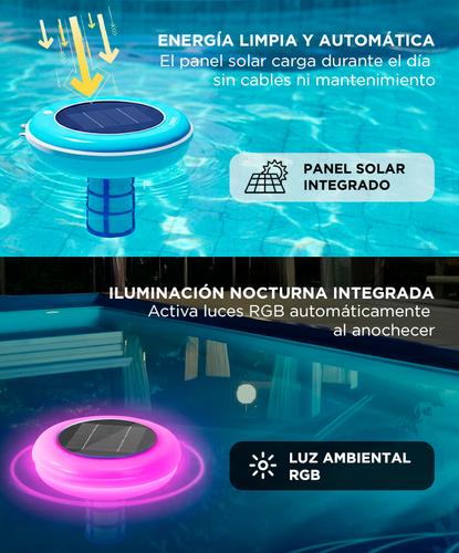 Ionizador Solar Gadnic Luz Nocturna LED RGB 130 m3 Batería 2500 mAh Protección IP68 - 2