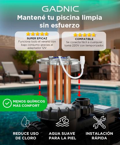 Ionizador Para Piletas Gadnic Eléctrico Barras de Cobre - 1