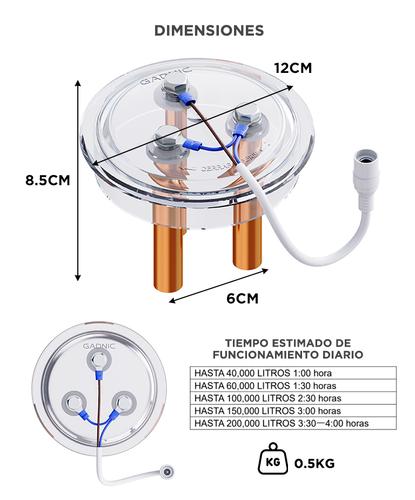 Ionizador Para Piletas Gadnic Eléctrico Barras de Cobre - 5