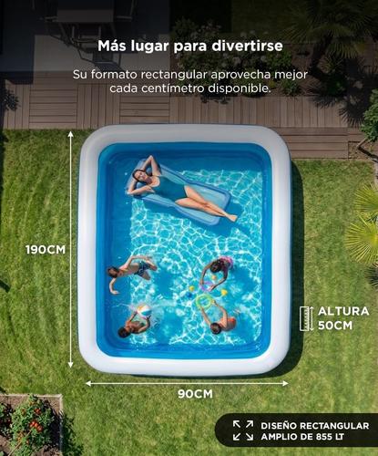 Pileta Inflable Rectangular Gadnic Familiar 855 Lt PVC - 2
