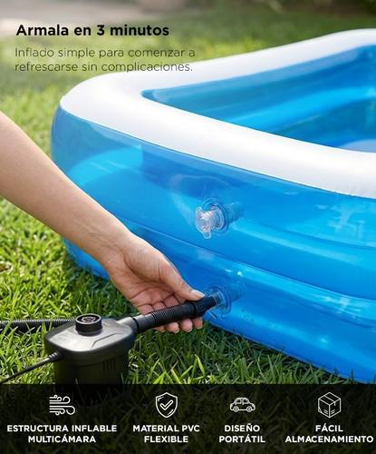 Pileta Inflable Rectangular Gadnic Familiar 1530 Lt PVC - 3