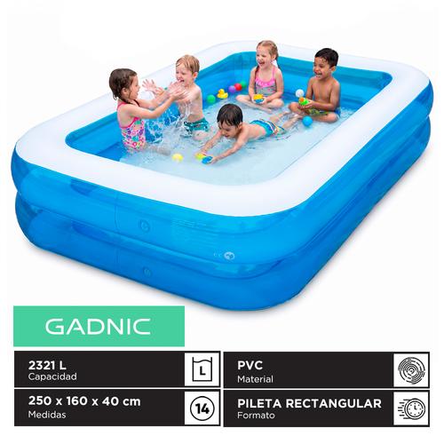 Pileta Inflable Rectangular Gadnic Familiar 2321 Lt PVC - 0