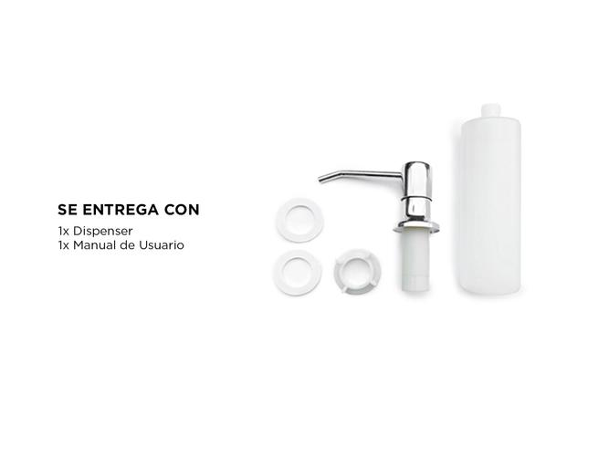 Dispenser de Jabón Líquido Gadnic Sopi Acero Inoxidable con Botella  - 4