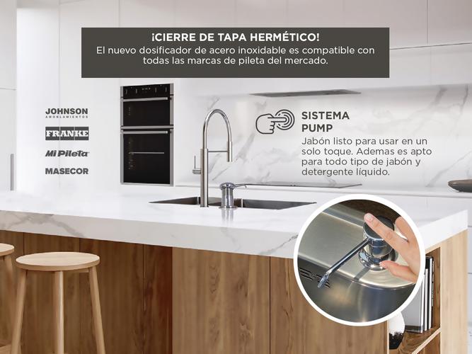 Dosificador De Detergente Gadnic De Acero Inoxidable Para Piletas  Usado - 3