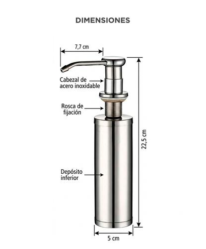 Dosificador De Detergente Gadnic De Acero Inoxidable Para Piletas  - 5