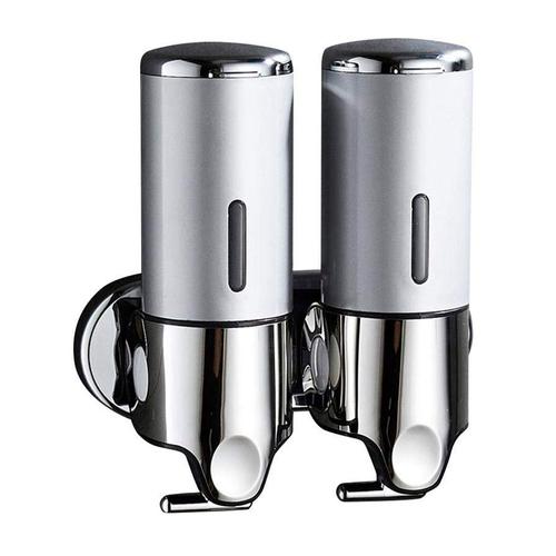 Dispenser Doble de Jabón Gadnic LSI61 Para Pared Manual Líquidos Gel - 0