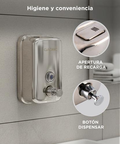 Dispenser de Jabon Liquido Gadnic Metalico Baño y Cocina - 3