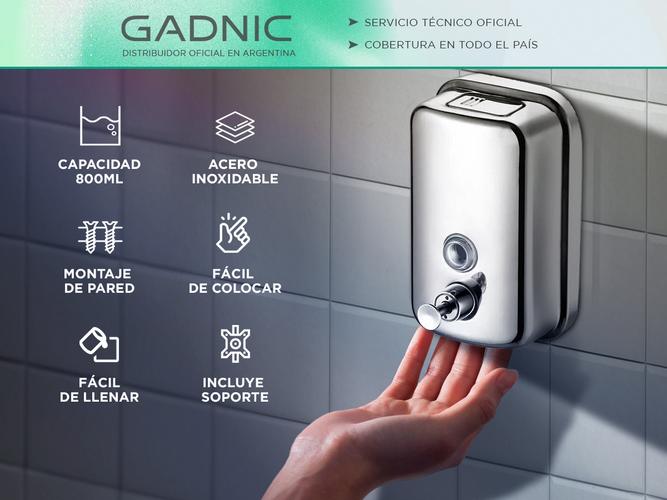  Dispenser de Jabon Liquido Gadnic Metalico 800ml Baño y Cocina - 1