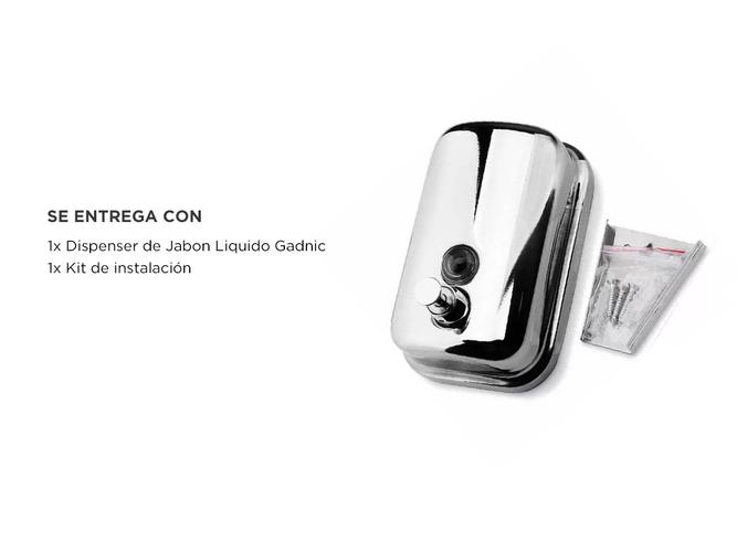 Dispenser de Jabon Liquido Gadnic Metálico 1000ml Baño y Cocina - 4