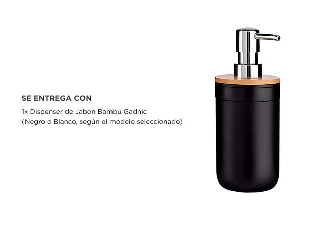 Dispenser de Jabon Liquido Gadnic Dosificador Bamboo  - 4