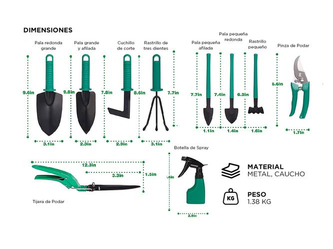 Kit de Jardinería Gadnic JD1000 Set de Herramientas  - 5