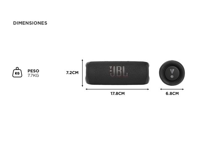 Parlante JBL FLIP 6 Black JBLFLIP6BLKAM - 5