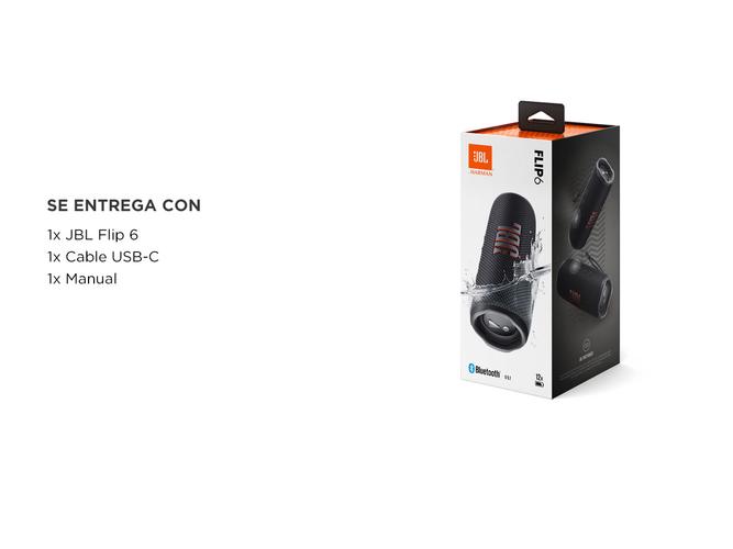 Parlante JBL FLIP 6 Black JBLFLIP6BLKAM - 6