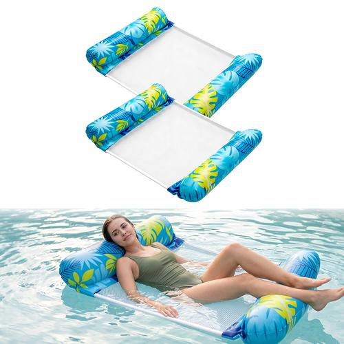 Hamaca de Agua Gadnic Pack x2 Colchoneta Inflable Portátil Pileta - 0