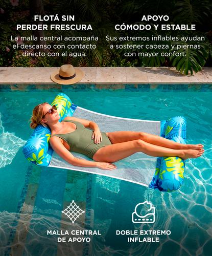 Hamaca de Agua Gadnic Pack x2 Colchoneta Inflable Portátil Pileta - 3