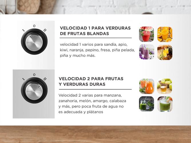 Juguera Extractor de Jugo Eléctrica Gadnic JG1000 400W Doble Velocidad  - 4