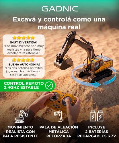 Grua Excavadora RC Gadnic Con Pala Metálica a Control Remoto Recargable - 1