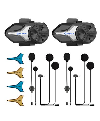 Kit 2 Intercomunicadores Moto Moman CPX Mesh Cancelacion Ruido - 6