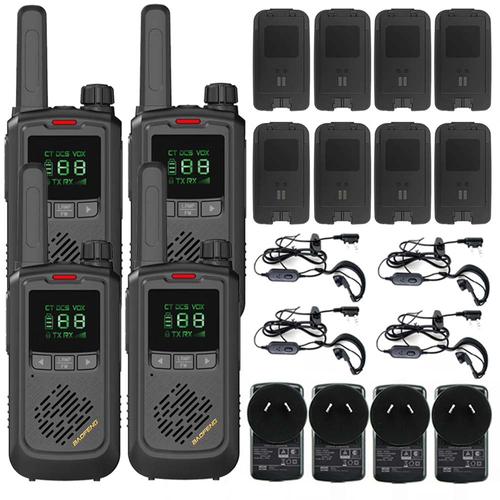 Handy Baofeng BF-T17 Kit x4 16CH UHF Display LCD + 8 Baterías y 4 Manos Libres - 0