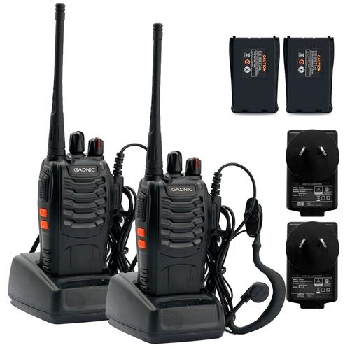 Handy Gadnic WK99U Kit x2 5w 16CH UHF Hasta 10km + Manos Libres - 0