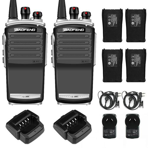 Handy Baofeng KS-305 Profesional Kit x2 5w Hasta 10km + 4 Baterías y 2 Manos Libres - 0