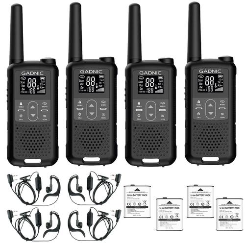 Kit 4 Mini Walkie Talkie Gadnic Bidireccional de Largo Alcance - 0