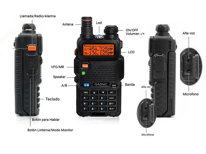 Handy Gadnic Wk1000us Kit x3 Bi-Banda 10w 128CH Hasta 12km - 5