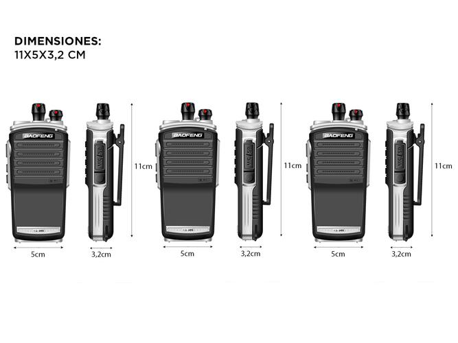 Handy Baofeng KS-305 Profesional Kit x3 5w Hasta 10km + 6 Baterías y 3 Manos Libres - 4