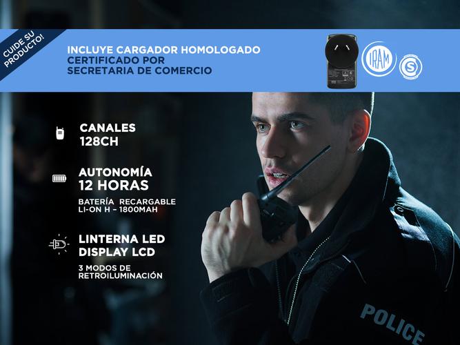 Handy Baofeng UV-5R 8w Camuflado Bi-Banda Kit x3 Hasta 12km + 6 Baterías y 3 Manos Libres - 3