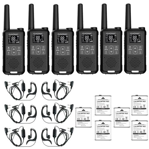 Kit 6 Mini Walkie Talkie Gadnic WK5200 Bidireccional de Largo Alcance - 0