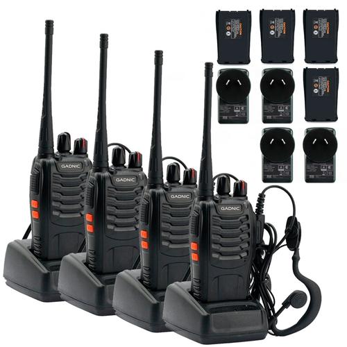 Handy Gadnic WK99U Kit x4 5w 16CH UHF Hasta 10km + Manos Libres - 0
