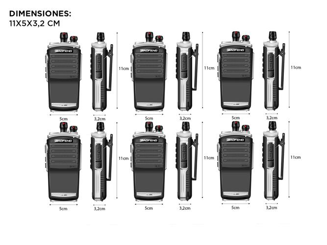 Handy Baofeng KS-305 Profesional Kit x6 5w Hasta 10km + 12 Baterías y 6 Manos Libres - 4