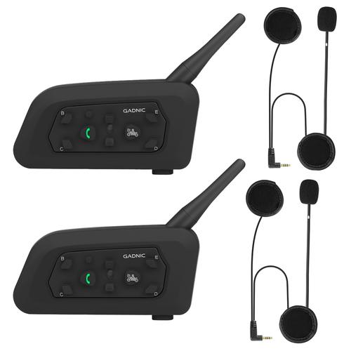 Intercomunicadores Moto Gadnic G-600 Set x 2 Manos Libres Bluetooth 1200mts Hasta 120km/h - 0