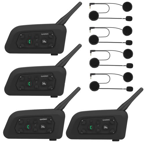 Intercomunicador Bluetooth Kit x4 Gadnic G-600 para Casco - 0
