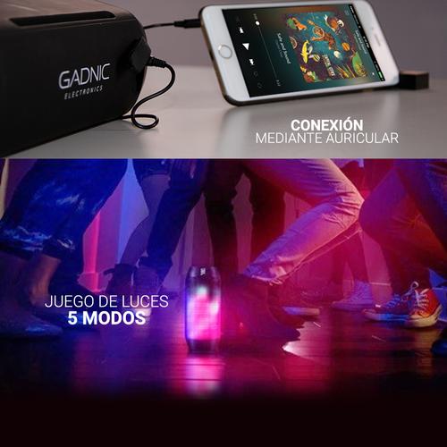 Auricular Bluetooth Gadnic H-BASS + Parlante Bluetooth LED - 4
