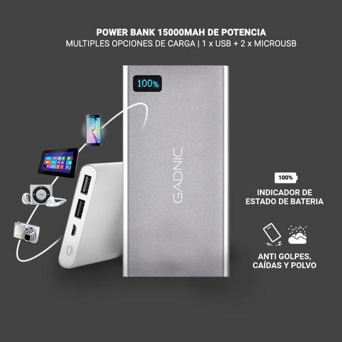 Auricular Bluetooth Gadnic H-BASS + Power Bank 15000 mAh - 3