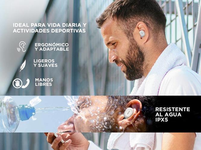 Combo x2 Auriculares Bluetooth Qcy T1 Blanco Inalambricos Micrófono Wireless - 3