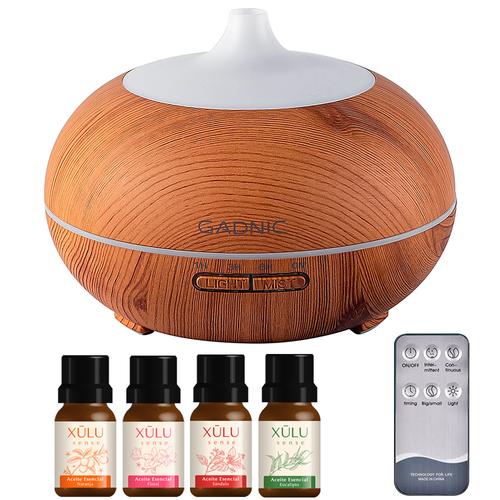 Kit Humidificador Difu0003 Gadnic + Set Aceites Escenciales 4 Aromas - 0