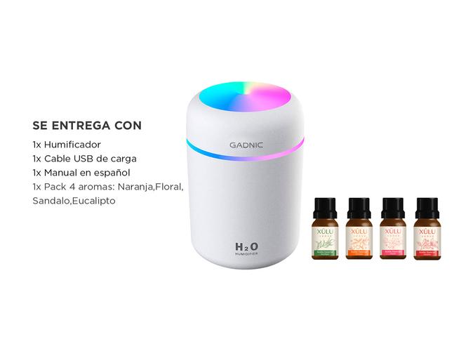 Humificador Gadnic HMD1110 Difusor Aromático + 4 aceites Aromaterapia - 5