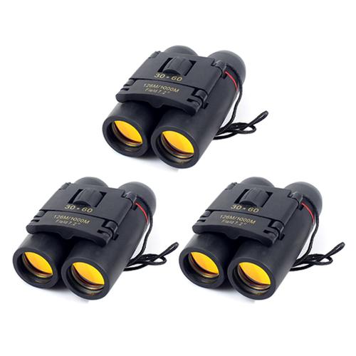 Kit x3 Binoculares Wildstec 30x60 Tamaño Mini Hasta 1000mts Ángulo de 7,2° - 0